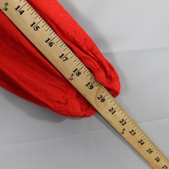 Nation Ltd Dress Medium Liza Trapeze Mini Tiered Cottagecore Boho Babydoll Red - Picture 9 of 11